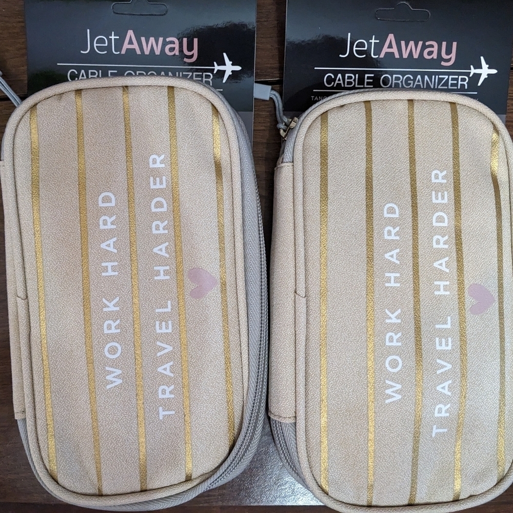 2 New JetAway Cable Organizer Travel Bags, T11MIS